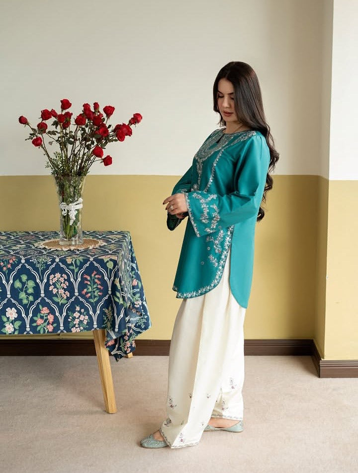 Noor-E-Teal (2pc)